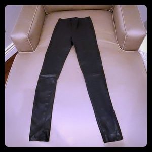 Black leather leggings
